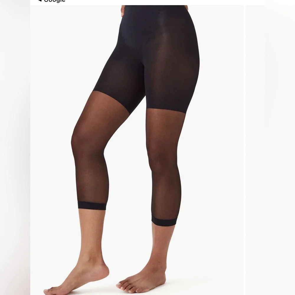 Spanx Original Footless Bodyshaping Pantyhose Size C Black Sara Blakey